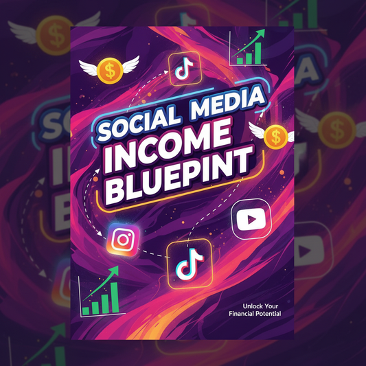 Digital ebook cover for Social Media Income Blueprint
