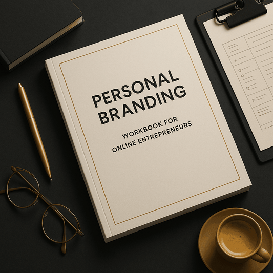 Personal Branding Workbook for online entrepreneurs with niche, voice, and visual identity exercises digital download