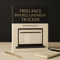 Freelance invoice and payment tracker spreadsheet for freelancers in Excel and Google Sheets