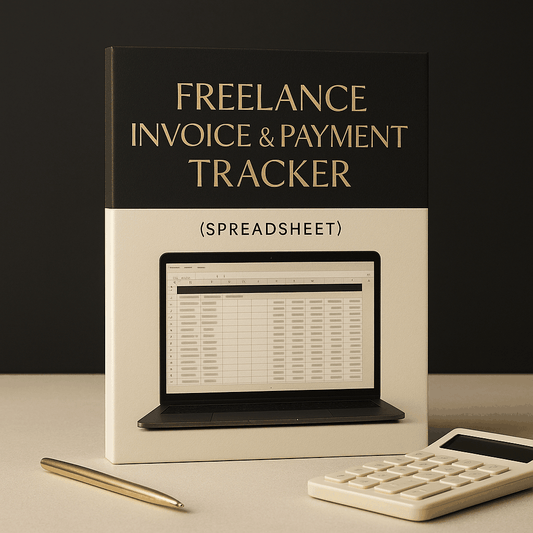 Freelance invoice and payment tracker spreadsheet for freelancers in Excel and Google Sheets