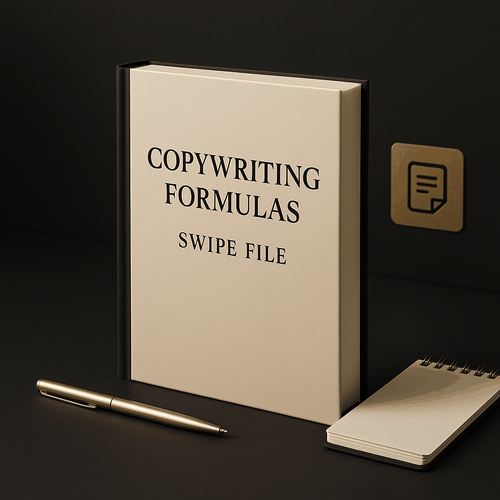 Copywriting formulas swipe file with 20 proven templates like AIDA and PAS for high-converting headlines and ads