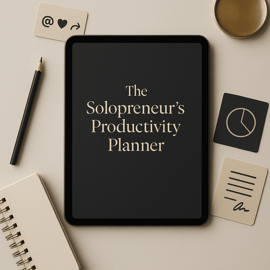 The Solopreneur's Productivity Planner digital daily and weekly planning tool for solo business owners