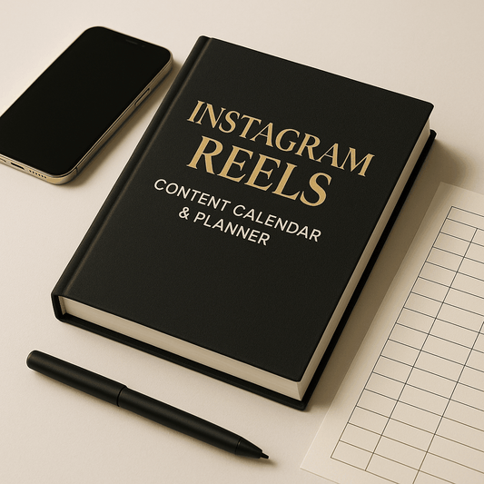 Instagram Reels Content Calendar with daily prompts, trending audio, caption ideas, and posting time tracker for 90 days