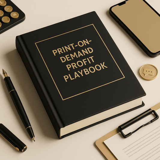 Print-on-Demand profit playbook for designing and selling t-shirts, mugs, and apparel with zero inventory digital download